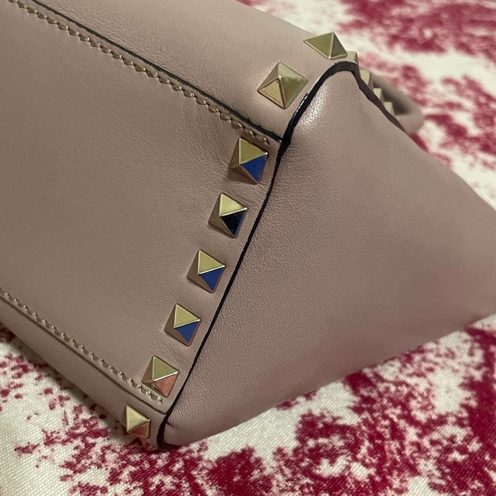 Valentino Garavani Studded Taupe Crossbody Bag - Picture 10 of 14